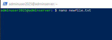nano create new file screenshot